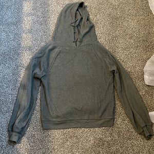 Green sweatshirt with hood